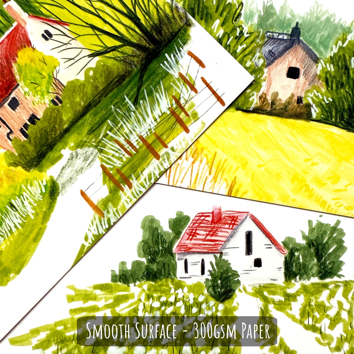 Countryside House Postcard Set - Pack of 3 A6 Mini Prints