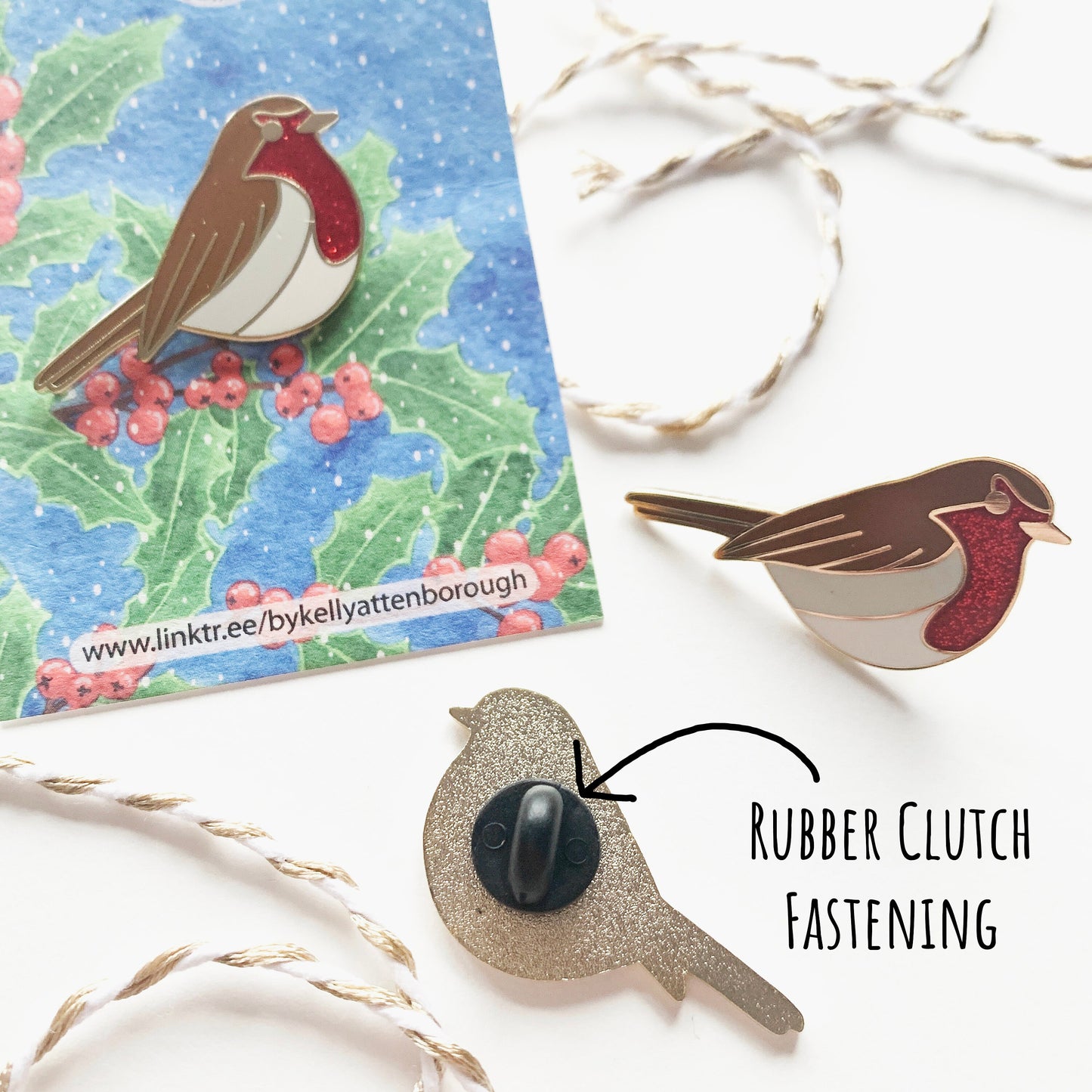 Robin Enamel Pin Badge