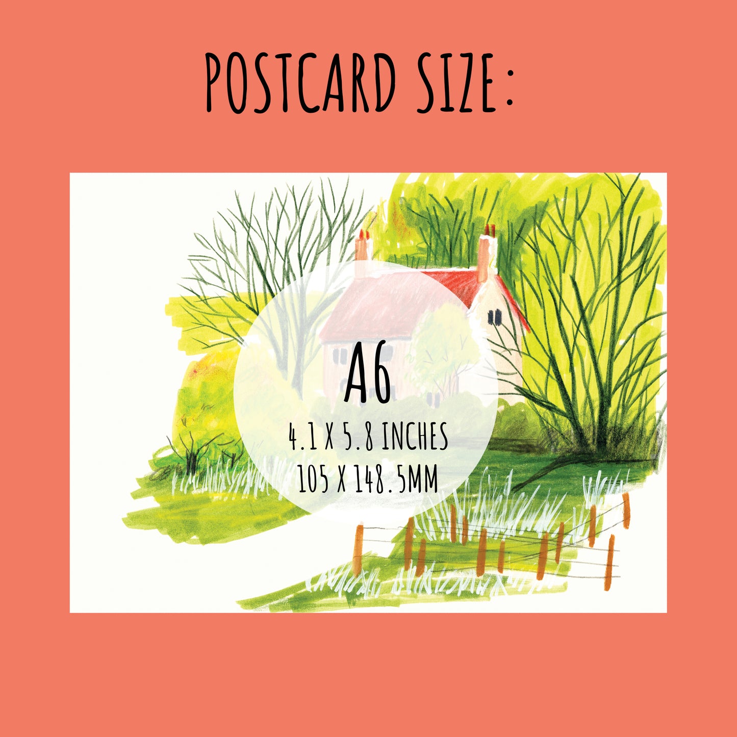 Countryside House Postcard Set - Pack of 3 A6 Mini Prints