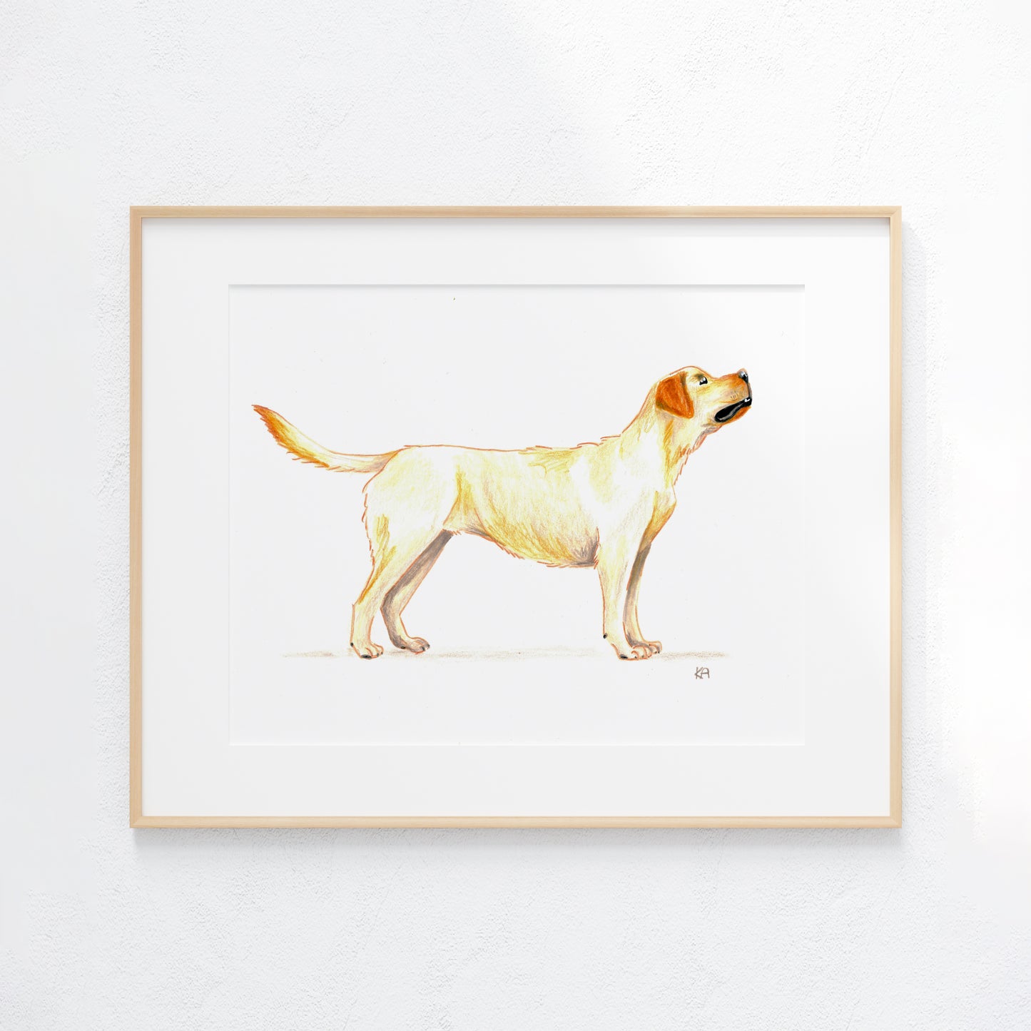 Labrador Retriever Dog Art – 10 x 8 Original Artwork