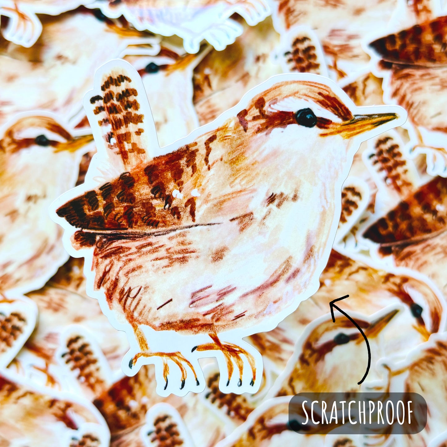 Little Wren Garden Bird Sticker