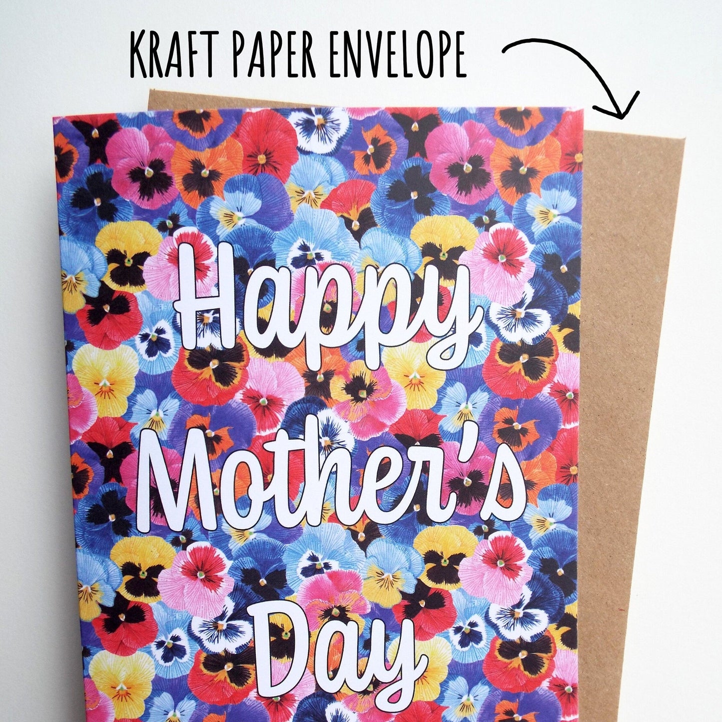 Pansy Flower Happy Mothers Day Card