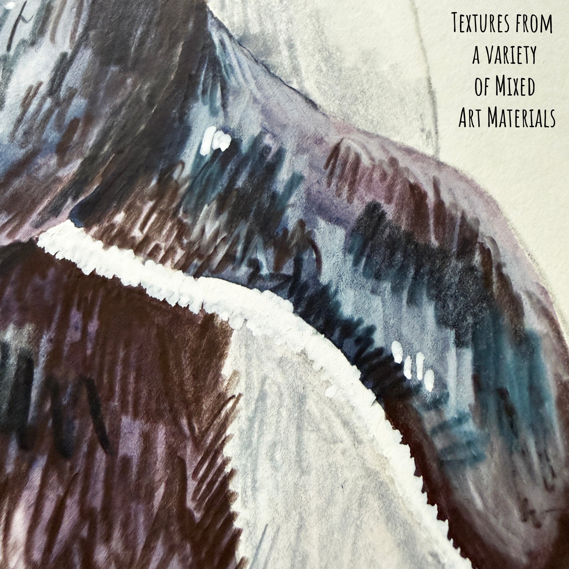 A close of the Little Penguin  bird showing the details and textures of the artwork and paper stock.