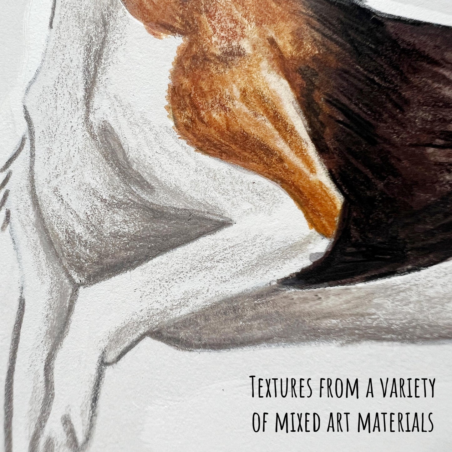 Beagle Dog Portrait – Mixed Media Artwork
