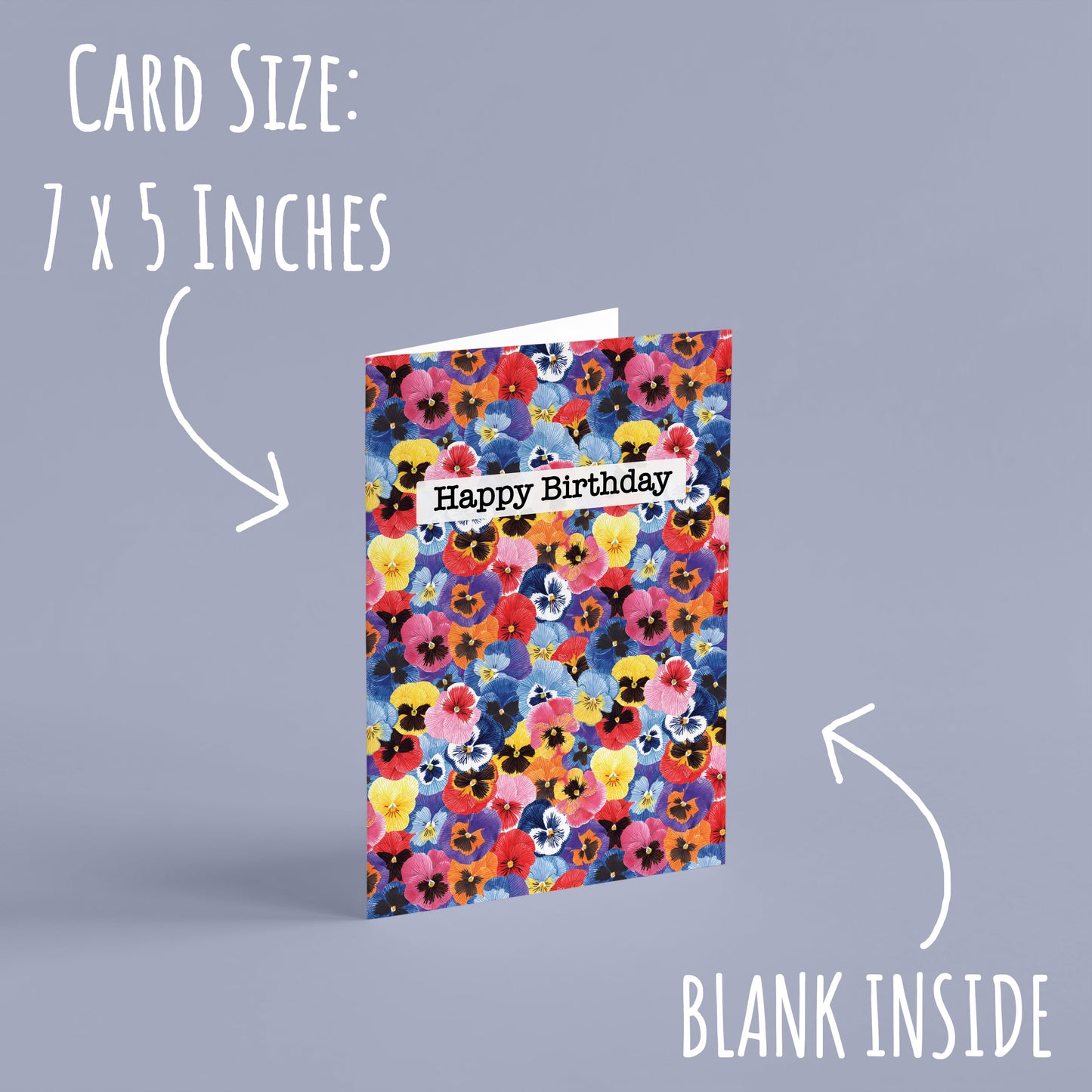 Pansy Happy Birthday Card