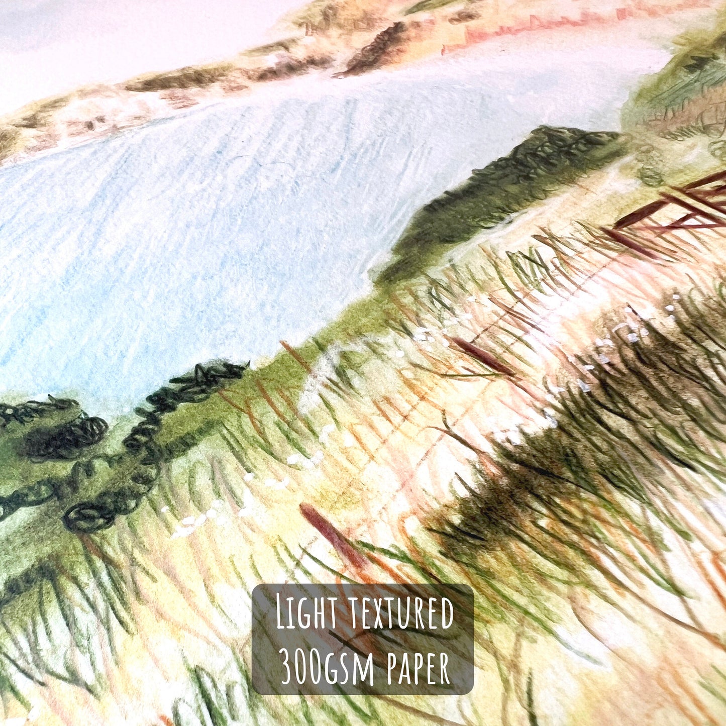 Worbarrow Bay Dorset Art Print - Unframed A4 Coastal Landscape for Wall Decor