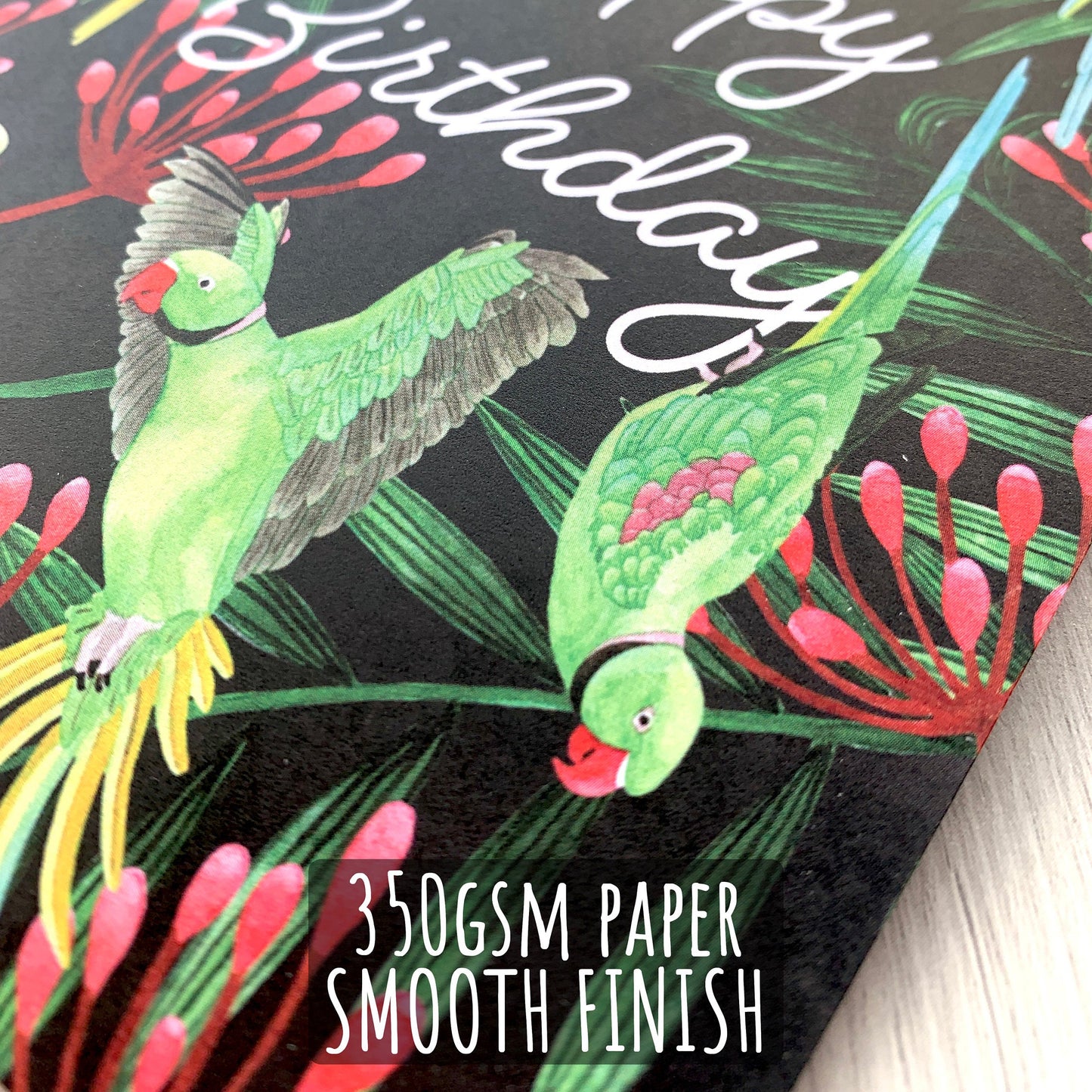 Ring-necked Parakeet Birthday Card